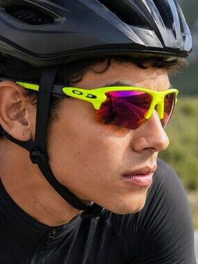 Oakley Flak 2.0 Neon Yellow Sports Sunglasses – NEW / Road Lens Performance Styl